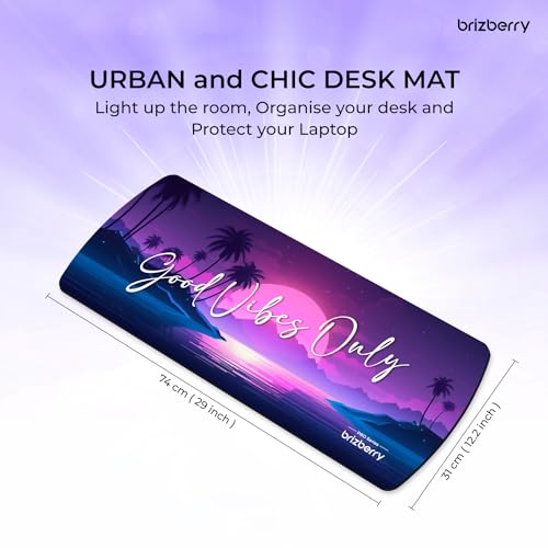 Image of Brizberry Extended Mouse Pad, Desk Mat, 740mm x 310mm x 3mm Large Printed Premium Anti Skid Rubber Base for Desktop Laptop Keyboard (DM Design 10)