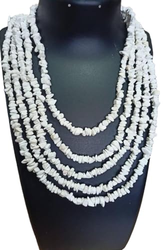 Collier de perles pépites en dolomite une pierre précieuse à offrir