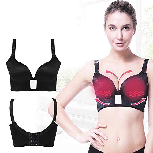 FILFEEL Electronic Breast Massager, Frequency Vibration Massage Bra with 42℃ Constant Warming Design Enlargement Enhancer