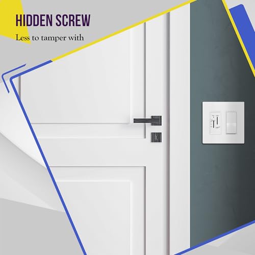 image for ENERLITES - SI8832-W-STICKER Screwless Decorator Wall Plates Child Saf