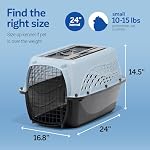 Petmate Two-Door Petit chien Kennel & Kennel de chat (Top Chargement ou chargement avant Pet Carrier, idéal pour les petits animaux, fait avec des matériaux recyclés, 24 longueur) Pour les animaux de compagnie jusqu'à 15 Livres
