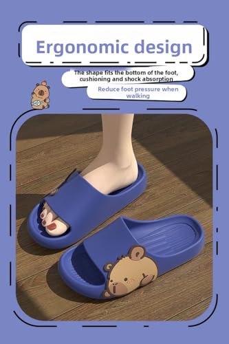 Cute Capybara Sandals Slip On House Slippers for Women - Portable Drawstring Shoe Pack & Comfort Wear Cloud Slides Travel Set Breathable Lightweight Non Slip Chunky Sole Kawaii Animals Christmas Gifts3
