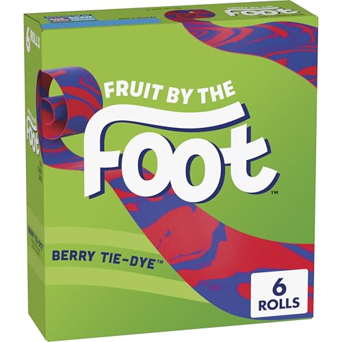 Fruit by the Foot Fruit Flavored Snacks, Berry Tie-Dye, 4.5 oz, 6 ct (Pack of 8)