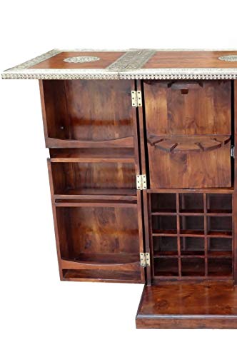 Orientalischer Hausbar Bartheke aufklappbar aus Massivholz Javana 170cm Groß | Theke Bar Tresen Deko orientalisch… – Bild 8