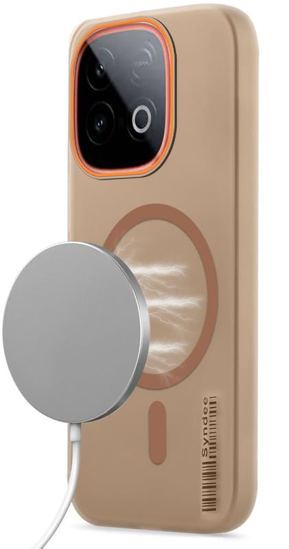 Image of Mr. Case Back Cover for iQOO Neo 10 5G Sleek Frosted Translucent Back Only Compatible with Wireless Magnetic Accessories | Anti-Scratch Shockproof Phone Case - Brown