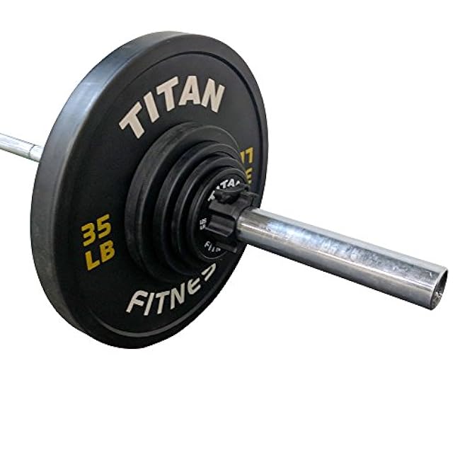 Titan Fitness 2.5 LB Pair Black Change Fractional Weight Plates, Rubber Coated Steel Bumper Plates, Fit Olympic Sized Barbells For Strength Training and Weightlifting