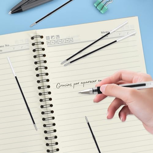 SAVOSWEET Ballpoint Pen Refills, Pack of 60, Black Ink, 1.0 mm Line Width, Retractable, Smooth Writing - Image 4