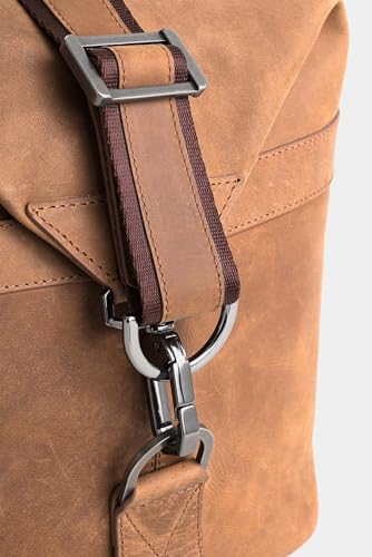 Brown Top Grain Leather Duffle Bag for Men & Women - Large, Durable, Stylish Leather Travel Bag with Adjustable Shoulder Strap, Spacious Design for Weekend Getaways, Business, & Overnight Trips3