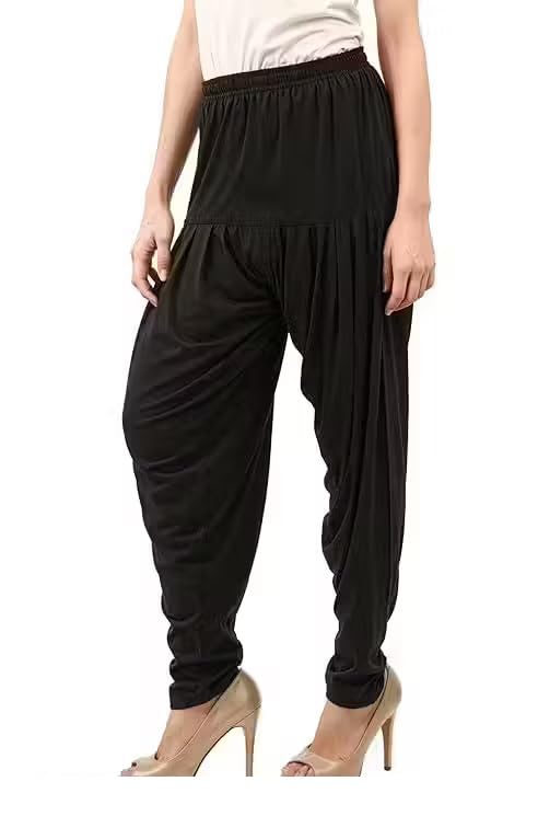 vee ess Ultra Soft Viscose Rayon Solid Attractive_Pleated Pattern Casual wear Patiala Pants for Womens-picture-11