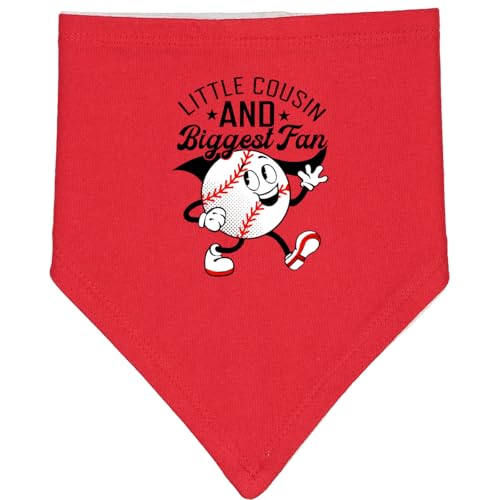 inktastic Little Cousin and Biggest Fan Baby Bandana Bib