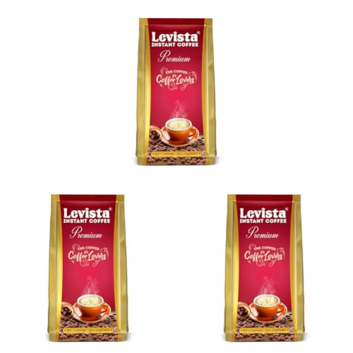 Image of Levista Premium Instant Coffee 200Gm Pouch, Bag, Ground (Pack of 3)
