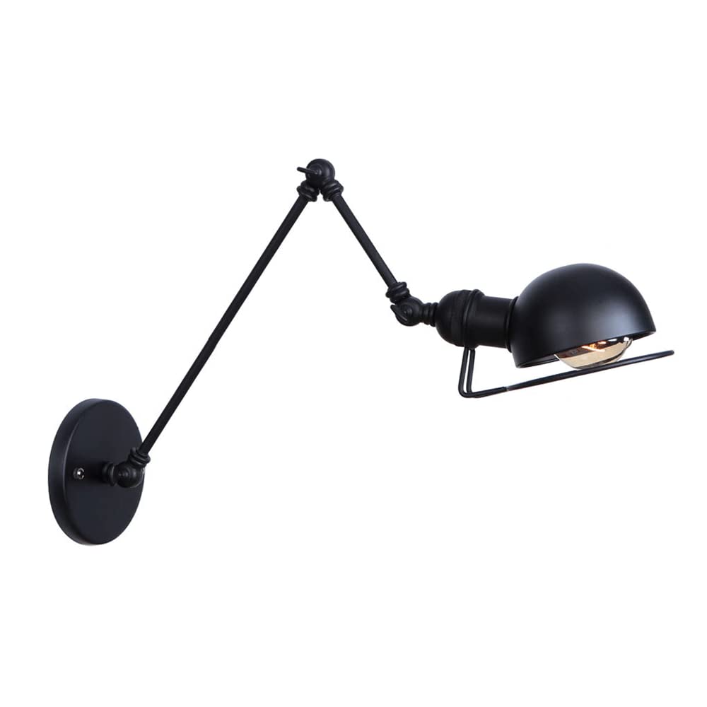 FYZDLAOR Lighting Industrial Vintage Style 1 Light Wall Sconces Adjustable Swing Arm Wall Sconce,for Dining Room,Living Room,Foyer, Coffee Shop,etc(E27)