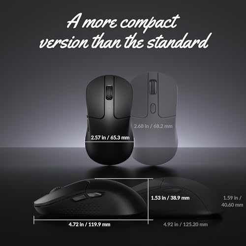 Image of Keychron M3 Mini Wireless Optical Mouse, Bluetooth 5.2 /2.4 GHz /Wired Gaming Mouse, Programmable PixArt 3311 Sensor with up to 12,000 DPI / 300 IPS, Lightweight Ergonomic for Windows Mac Linux - Black