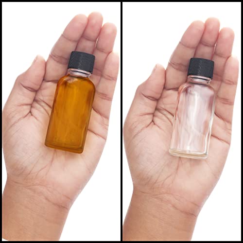 Belle Vous Mini Bouteille (Lot de 30) - Bouteilles Miniatures Réutilisables 30ml Vides en Verre avec Bouchons À Vis Noirs - Versement et Remplissage Facile - Mignonnettes pour Mariages et Fêtes - Image 6