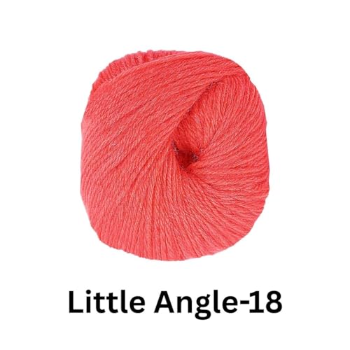 Image of VCR 4 Ply Bright Red Little Angle Yarn, 25 Grams, 92 Meters Length, 100% Acrylic Soft Baby Knitting Yarn for Crochet, Newborn Sweaters, Soft Baby Socks, Mittens and Leggings, Pack of 1