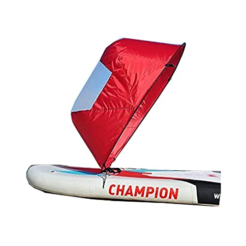 AUNAZZ Downwind Wind Sail Kit 42 inches Kayak Canoe Accessories, Easy Setup & Deploys Quickly, Compact & Portable Red