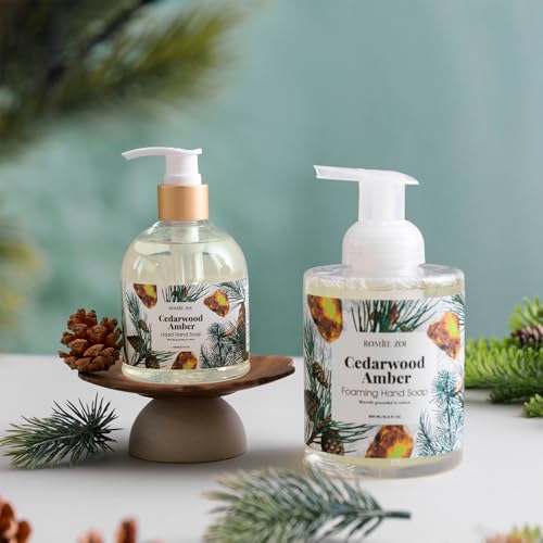 Image of ROMIIE ZOI Liquid Hand Soap, Cedarwood, 260ml /8.7 fl.oz | With Gift Box, Gentle cleansing, nourishes skin without drying