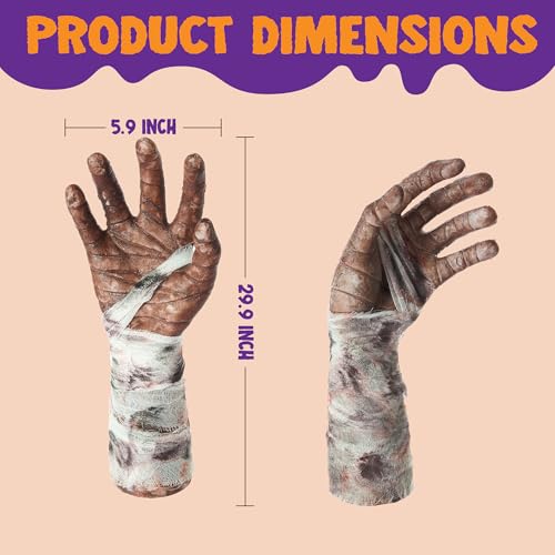 JOYIN Halloween Outdoor Decorations Zombie Arm Yard Stakes Ground-Breaker, Stakes for Halloween Outdoor Graveyard Yard Lawn Decorations 5