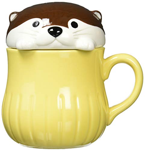 デコレ KAWAUSO CAFE カワウソすっぽりマグ チョコ φ88×113×H115mm KW-43661 250ml