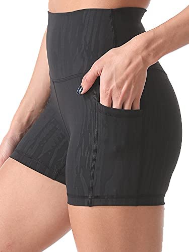 Sunzel 20,3 cm / 12,7 cm / 7,6 cm Biker-Shorts für Frauen mit Taschen, hohe Taille Yoga Workout Shorts, 12,7 cm großer Baumdruck, X-Groß Cover