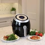 Total Chef Air Fryer - Aerogrill, Non-Stick Frying Basket, French Fry, Digital Touch Screen, 7 Presets, Freidora Eléctrica, Countertop Cooking Kitchen Appliance, 3.8 quart Black
