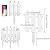 PLULON 24 Pieces Garden Fence with 24 Pieces Fence Insert White Plastic Fence Garden Picket Fence Edgings Lawn Flowerbeds Plant Borders Decorative Garden Yard