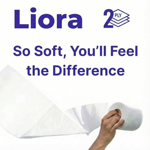 Image of Liora 2 Ply Toilet Paper Roll | 2,220 Pulls | 185 Pulls x 12 Rolls| Ultra-Soft, Highly Absorbent Tissue | Compatible with All Dispensers | Ideal for Home, Office & Restaurant Use (12 Roll in 1)