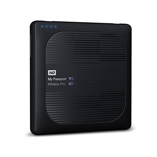 WD 1TB My Passport Wireless Pro Portable External Hard Drive, Wifi USB 3.0 - WDBVPL0010BBK-NESN