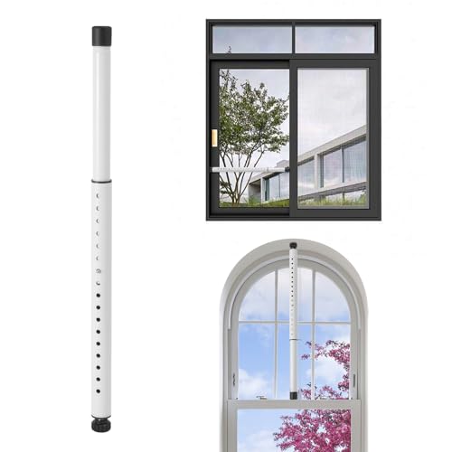Barra di sicurezza per finestre, scorrevole per patio, anti ascensore, a prova di bambino, regolabile da 43 a 127 cm, barre di sicurezza per casa, appartamento e hotel