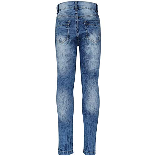 Kids Boys Jeans Designer Tie Dye Light Blue Denim Stretchy Pant Fit Trouser 5-142