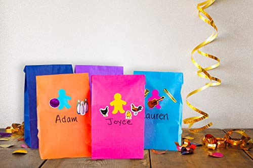 Hygloss Products Pocket Cards - People Paper Cut-Outs - Great For Pocket Charts - Teach Colors & Shapes - 12 Assorted Vibrant Colors - 2 Inches - 100 Pcs, Multi, Model: 61521 #TOP4