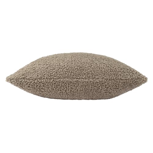 Coussin bouclé scandinave taupe 55x55 cm Yard en polyester Cabu - 3