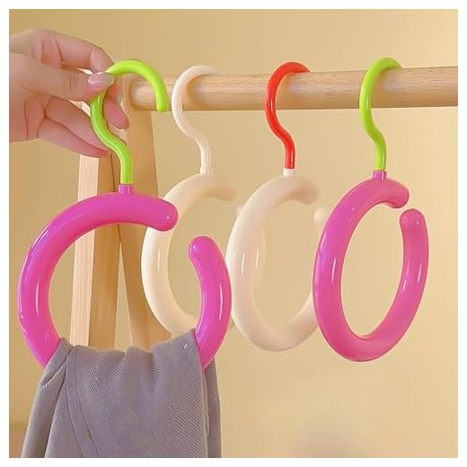 3PCS Round Multifunctional Scarf Hanger Display Space Saving Creative Clothes Storage Rack Household Wardrobe Organizer Shelf 22 * 14cm