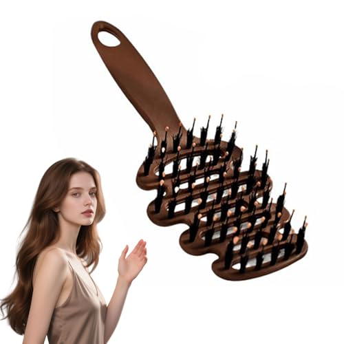 #VerdientProvisionen<br>Cithway Volumen Bürste mit Borsten Wildschweinborsten Bürste Haarbürste Toupierbürste Cithway Volumenbürste für Volumen und Glanz Rundhaarbürste Stylingbürste für Frauen und Männer (BR)