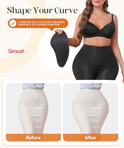 Simcat Hip and Butt Pads for Women Padded Dip Enhancer Bbl Filler Shapewear Shorts for Bigger Fake Butt Shaper3