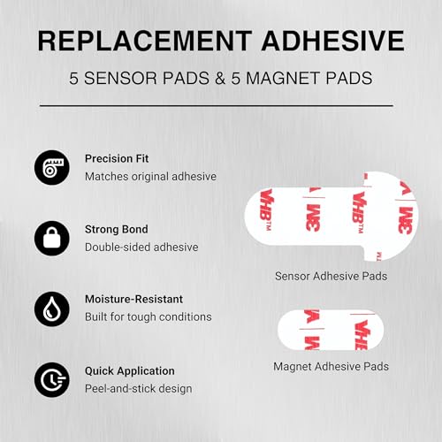 Image of Replacement Adhesive for ecobee Smart Door & Window Sensors and Magnets - Strong Double-Sided Tape for Easy Installation (5 Sets)
