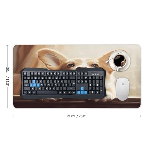 Cute Corgi Desk Pad con Base de Goma Grande miniatura 2