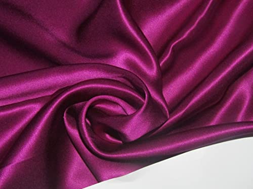 Satin de soie violet de 80 g/m² : évitez les plis avec ce tissu fluide 112 cm