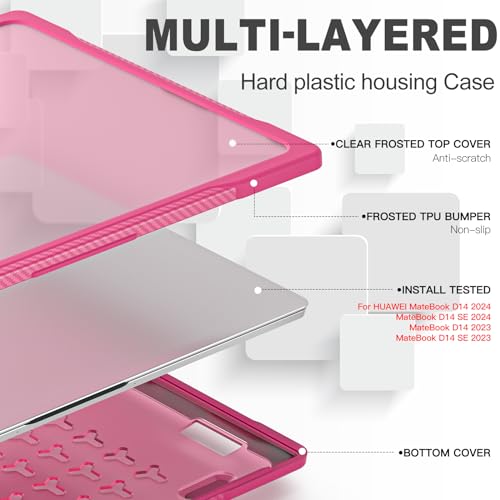 Coque MagicBook X14 rose idéale pour protéger son PC au café - 4