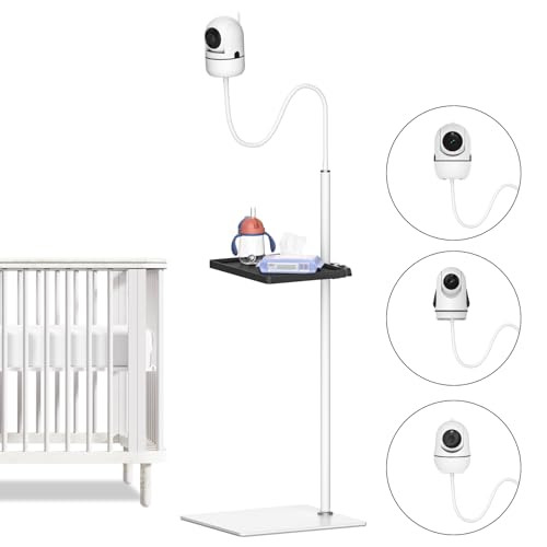 Soporte universal para monitor de bebé HelloBaby, Infant Optics DXR-8 Pro, Nanit Pro Soporte de suelo para monitor de bebé, soporte de altura ajustable para cámara de bebé para Eufy, VTech, Owlet