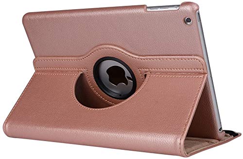 Leather Rotate 360° Stand Case For Apple iPad Air 3 2019 and iPad Pro 10.5 2017 GENERATION A1701 A1709 (ROSE GOLD) - Image 2
