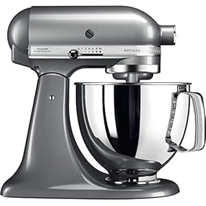 KitchenAid Artisan Stand Mixer (Contour Silver, Stainless Steel, 50/60Hz) 5KSM125BCU
