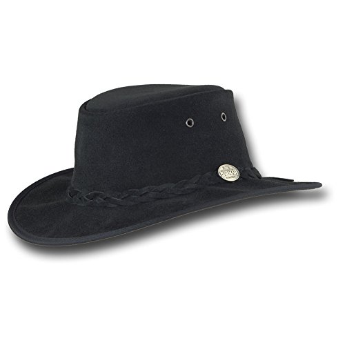 Image of Barmah Hats Foldaway Cattle Suede Leather Hat - Item 1061