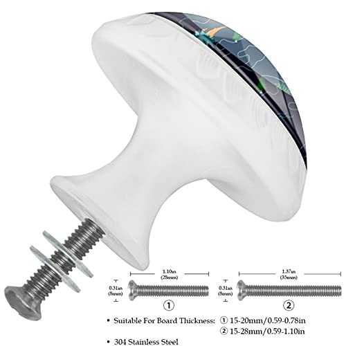 Boutons de tiroirs ronds au design ergonomique pour poignée de commode 12 pièces