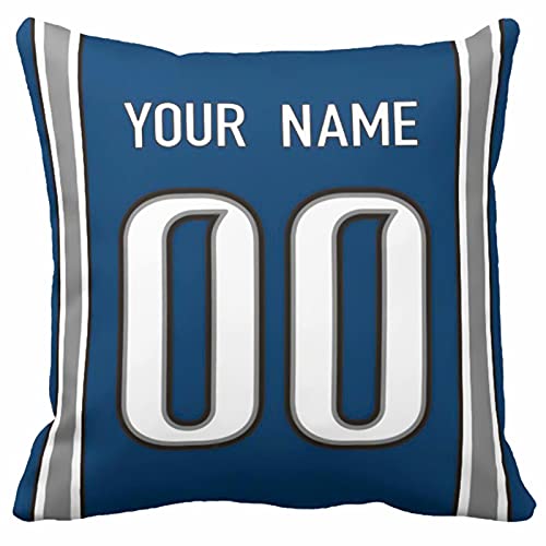 Image of ANTKING Throw Pillow 2 Pack with Custom Name and Number Personalized Gift for Men Women Boys