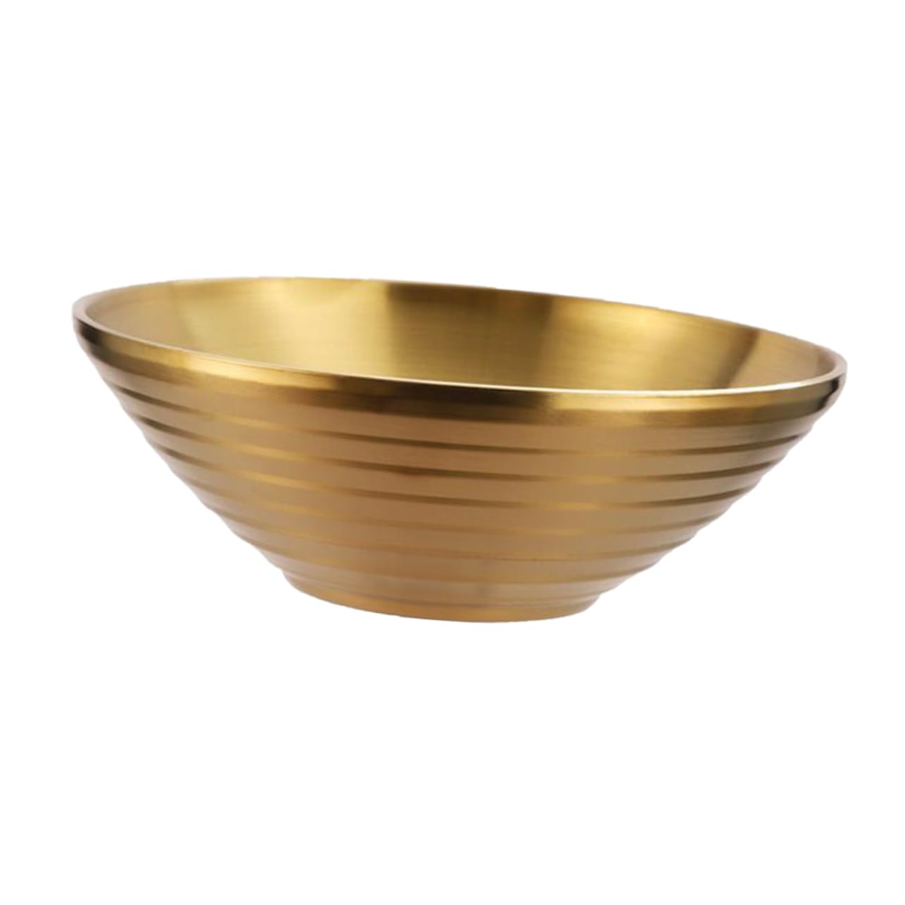 CIYODO 1Pc Creative Stainless Steel Ramen Bowl Instant Noodle Bowl for Soup Pasta Elegant Design Easy to Clean for Family Friends