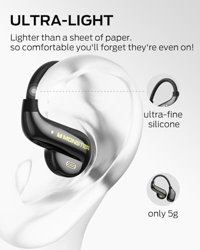 Image of Monster Open Ear AC390 Headphones, Bluetooth 6.0