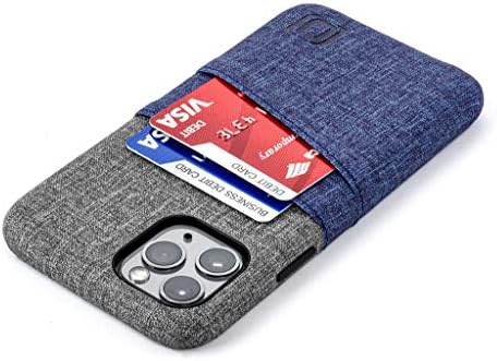 Dockem iPhone 11 Pro Wallet Case: Built-in Metal Plate for Magnetic Mounting & 2 Card Holders (5.8" Luxe M2 Synthetic Leather, Black & Grey)