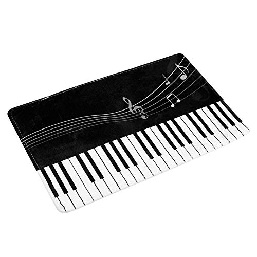 TOPINCN Musical Note Printing Non-Slip Bath Mat