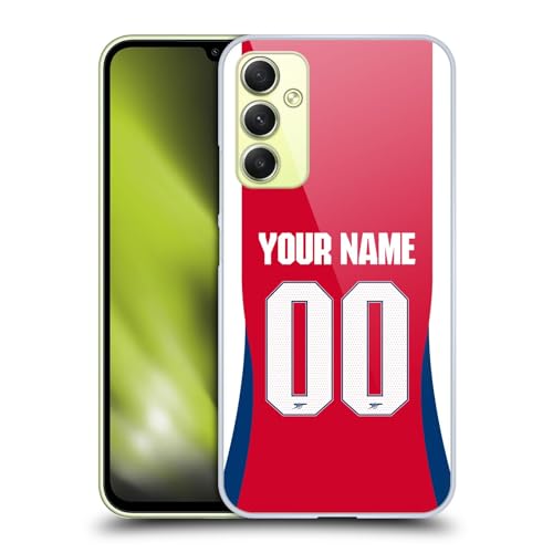 Coque Samsung A34 5G Arsenal FC rigide personnalisable avec nom et numéro pour les supporters